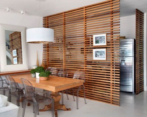 wooden partition