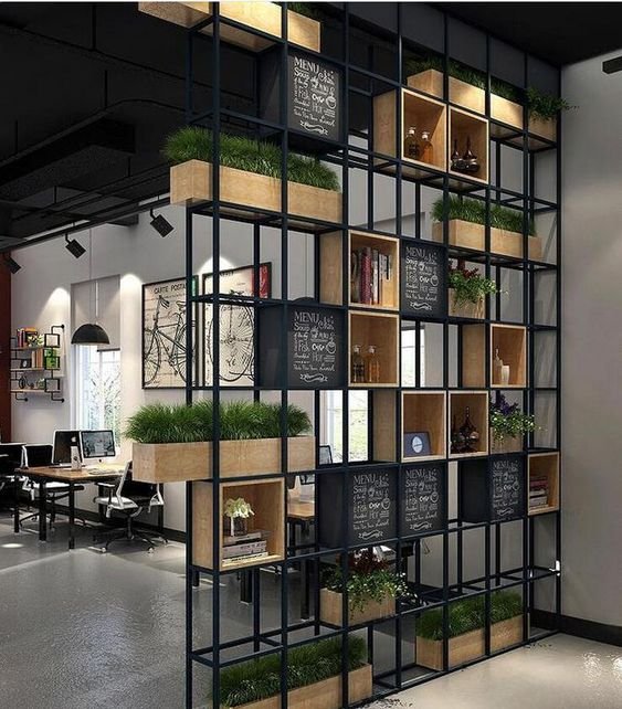 wooden partition