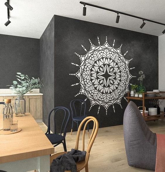 Mandala Wall Stencil Ideas