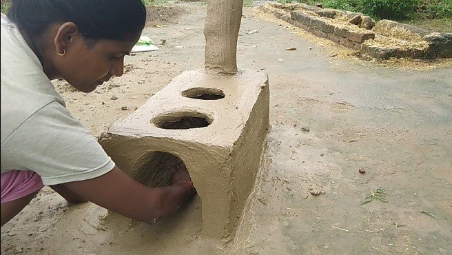 Cow dung as a building material