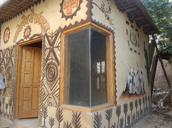 Cow dung as a building material