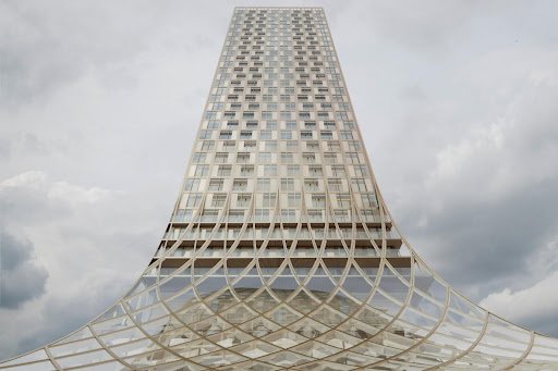 Worm eye view of tower