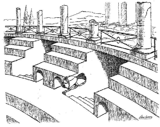R Floriotsr econstruction of Vitruviuss echea after Panckouckes1847 publication of