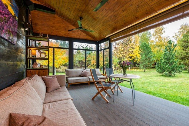 trees close to the house as exterior solution