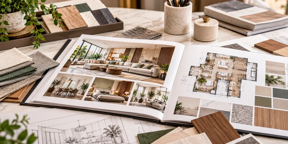 Interior Design Materials and Floor Plans