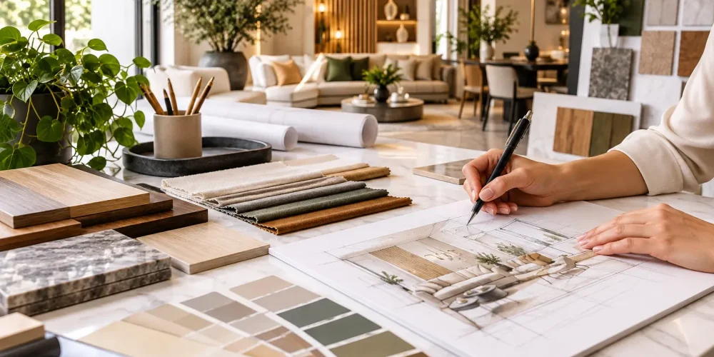 Interior Design Studio Sketching Workspace