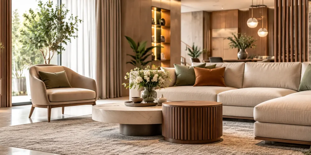 Warm Modern Living Room Retreat
